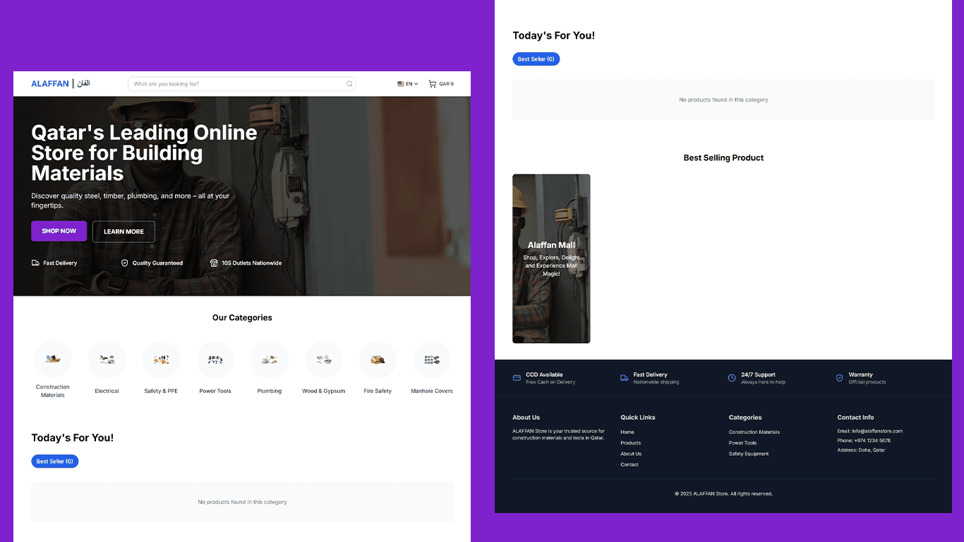 Allaffan Ecommerce Website
