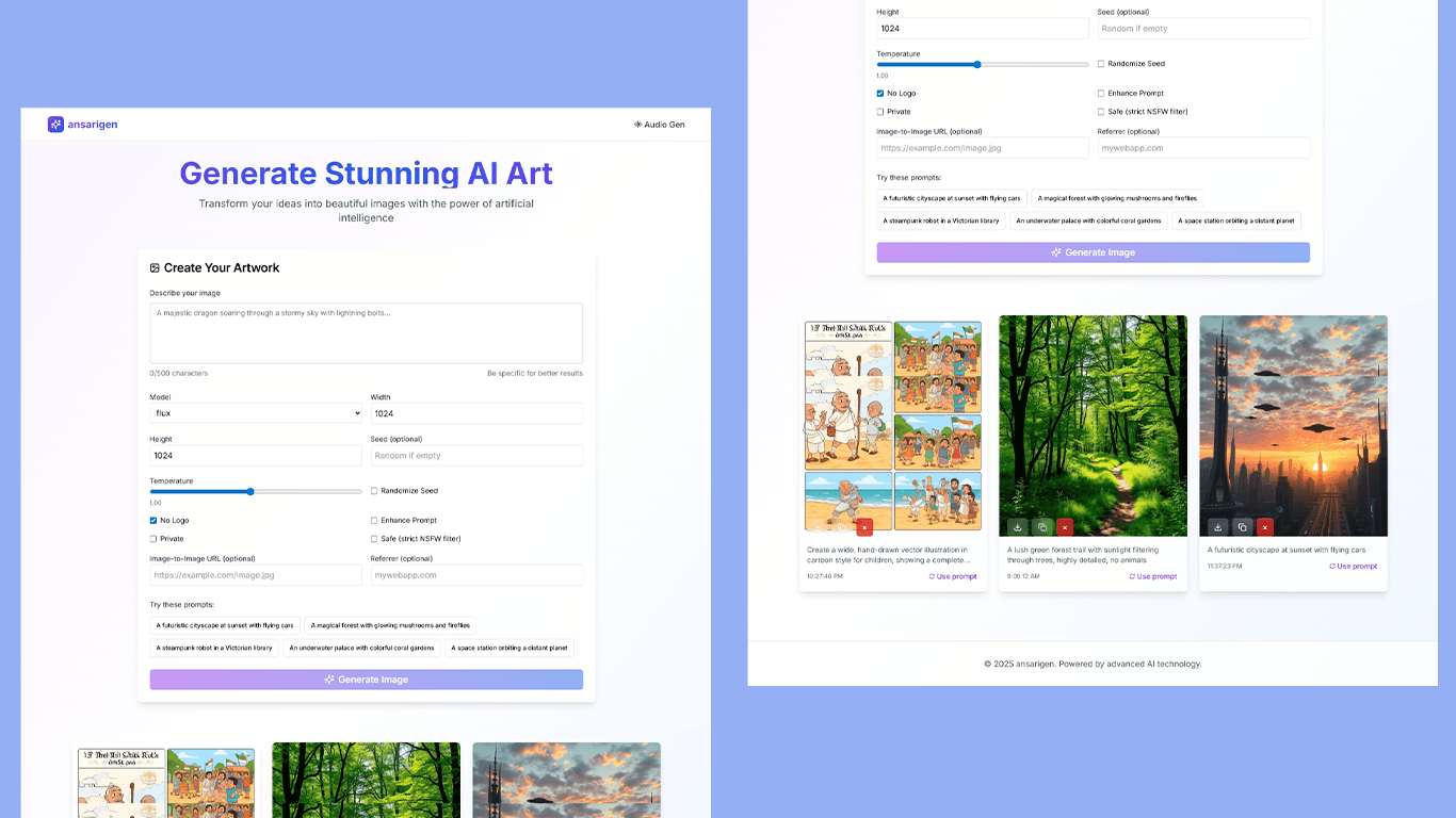 Ansarigen Image Generator